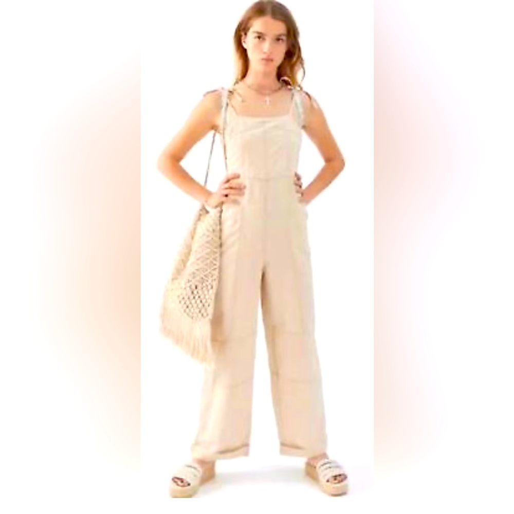 UO Harley Linen Backless Overall